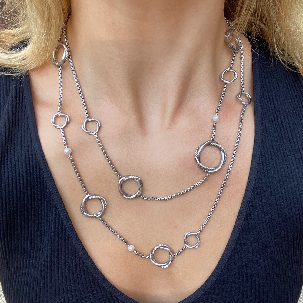 DAVID YURMAN Pearl Crossover InfinityStation Chain